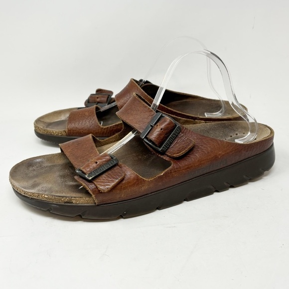 MEPHISTO Men’s Brown ZONDER Desert Buffalo Comfort Sandal Cork Footbed Size 12.5 - Picture 8 of 13